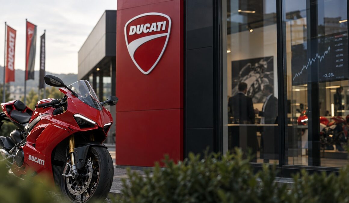 Een Ducati Panigale illustratief bij de verkoop van Ducati als bedrijf