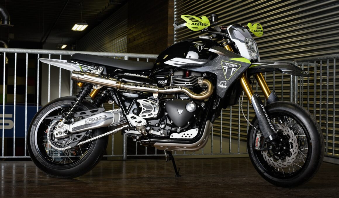 Canadese Triumph Scrambler 1200 XE omgebouwd tot supermoto voor Triumph Originals 2026
