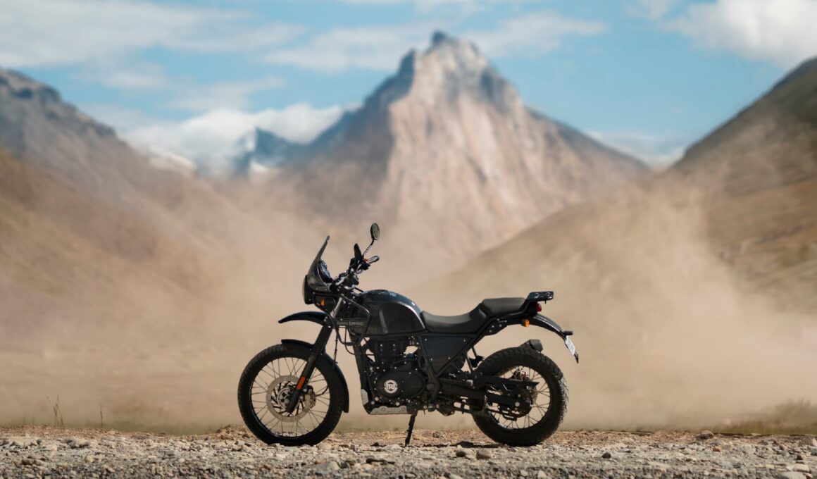 Royal Enfield Himalayan 440 in berglandschap