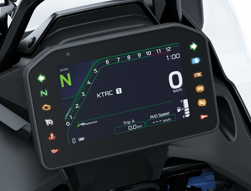 TFT-kleurendisplay van de Kawasaki KLE650 SE