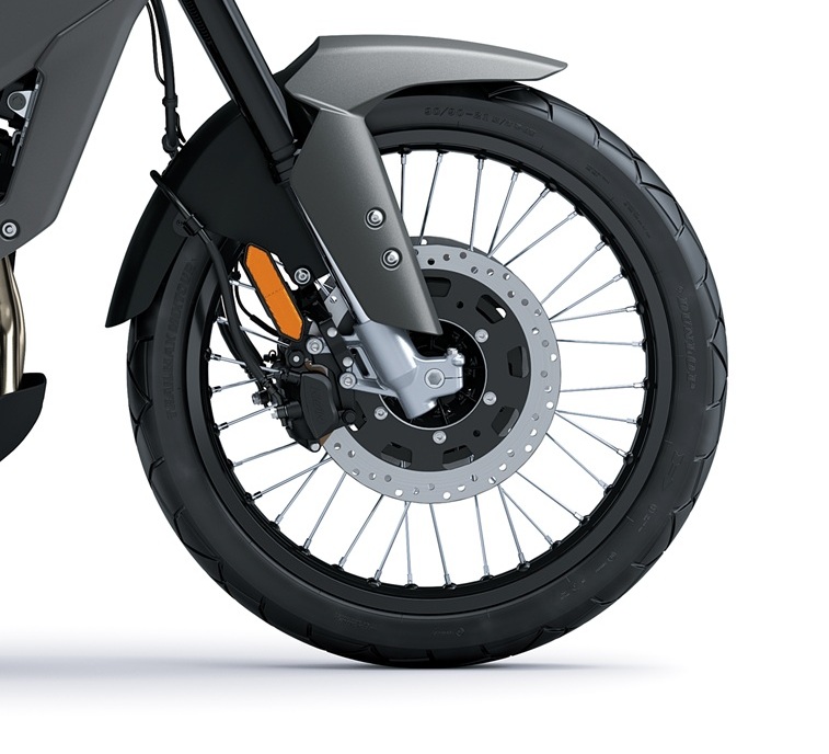 Voorwiel met binnenband van de standaard Kawasaki KLE650
